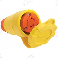 PASS & SEYMOUR Locking Connector: Non-NEMA, Yellow, 125/250V AC, 20 A Current Rating, 3 Poles (MPN 27W08AM). Key specifications — Brand: PASS & SEYMOUR.