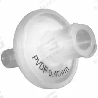 LABEXACT Syringe Filter: Non-Sterile, 0.45 um Pore Size, 10 mL Max Capacity - mL, 13 mm Housing Dia (MPN 12K967). Key specifications — Housing Material: Polypropylene; Inlet Connection Gender: Female; Inlet Connection Type: Female Luer Lock; Outlet Connection Gender: Male; Brand: LABEXACT; Compatible Product Type: Female Luer Lock Inlet; Filter Material: PVDF; Outlet Connection Type: Male Luer Slip.