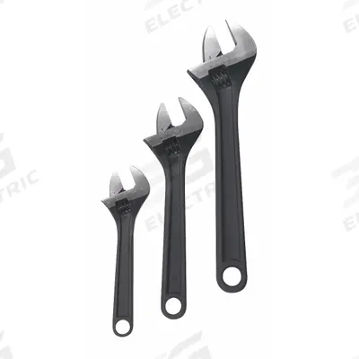 WESTWARD Adjustable Wrench Set: Alloy Steel, Black Phosphate - General Purpose Adjustable Wrench Sets