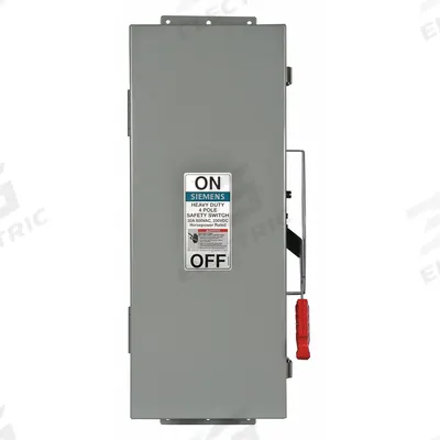 Siemens Safety Switch: Non-Fusible, 60 A, Three Phase, 600V AC, Galvanized Steel - Non-Fusible Safety Switches