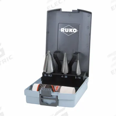 RUKO TOOLS Tube and Sheet Drill: 3 Pc, 3 mm to 30.5 mm, Cobalt - Cobalt Tube & Sheet Drill Bit Sets