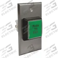 BEA Exit Push Button: 4 1/2 in Ht, 1 in Dp, 2 3/4 in Wd, ADA Compliant, Stainless Steel, Gray (MPN 10ACPBSS1). Key specifications — Product Type: Exit Push Button; Operation Type: Push Button; ADA Compliant: Yes; Brand: BEA; Color: Gray.