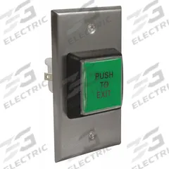 BEA Exit Push Button: 4 1/2 in Ht, 1 in Dp, 2 3/4 in Wd, ADA Compliant, Stainless Steel, Gray (MPN 10ACPBSS1). Key specifications — Product Type: Exit Push Button; Operation Type: Push Button; ADA Compliant: Yes; Brand: BEA; Color: Gray.