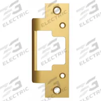 HES Electric Strike Faceplate: 1 1/4 in Wd, 4 7/8 in Ht, Brass (MPN 801 605). Key specifications — Brand: HES; Compatible with Series: 8300; Product Type: Electric Strike Faceplate.