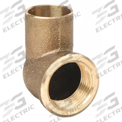 NIBCO Sweat Fitting Elbow: 3/4 in CTS x 3/4 in Pipe, Cup x FNPT, Bronze (MPN 7073LF-34) - Low-Lead Cast Copper & Bronze Tube Fittings