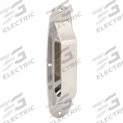 KINGSWAY GROUP Pull Handle: Unthreaded Holes, Aluminum, Silver, #10 Screw Size - Ligature Resistant Crescent Pulls & Pull Handles