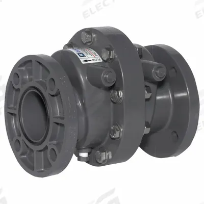 HAYWARD Swing Check Valve: Swing, Inline Valve Body, 6 in Pipe Size, Flange x Flange - CPVC Inline Swing Check Valves
