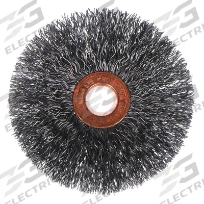 WEILER Wire Wheel Brush: Crimped Stainless Steel, 3" Dia x 5/8" Wd, 1/2" Arbor - Light-Cleaning Brushes for Stainless Steel