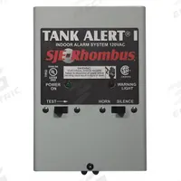 SJE-RHOMBUS Tank Alarm: Manual, 86 dB, Audio/Visual, 1 Alarm Inputs, 2-Conductor Wire Leads, 1 (MPN 101-01X). Key specifications — Brand: SJE-RHOMBUS; Manufacturer Part Number: 101-01X; Battery Backup: No.