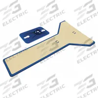 ZIPWALL Head and Non Skid Plate: Non-Skid Plate, 1 in Wd, 8 in Lg, 14 in Ht, Plastic, Tan/Blue (MPN EPH1). Key specifications — Product Type: Non-Skid Plate; Material: Plastic; Color: Tan/Blue; Includes: Head; Brand: ZIPWALL.