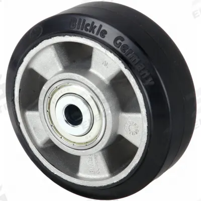 APPROVED VENDOR Caster Wheel: 4 7/8 in Wheel Dia., 2 in Wheel Wd, Rubber, 595 lb Load Rating - Rubber Tread on Aluminum Core Wheels