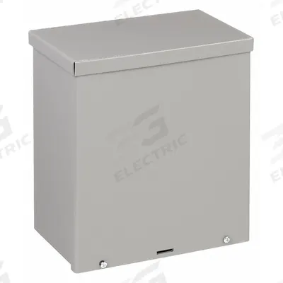WIEGMANN Enclosure: Steel, 15 in x 12 in x 4 in, 3R, Solid Cover, Screw On, Included - Steel Enclosures with Screw-On Covers