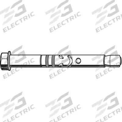 APPROVED VENDOR Sleeve Anchor: 4 in Overall Lg, 3/8 in Dia, 5/16" Thread Size, Steel, Hex - Sleeve Anchors with Hex Nuts