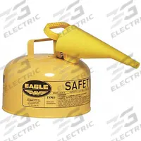 EAGLE Type I Safety Can: For Use With Diesel, 2 gal Capacity, Includes Funnel, Powder Coated Steel (MPN UI20FSY). Key specifications — Brand: EAGLE.