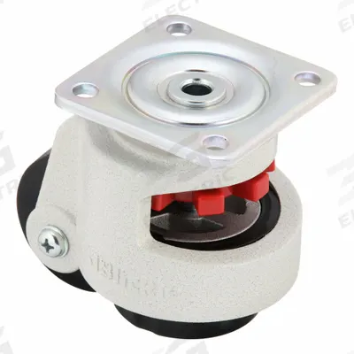 APPROVED VENDOR Plate Caster: 1 3/4 in Wheel Dia, 2 13/16 in Mounting Ht, Swivel, 395 lb Load Capacity - General Purpose Leveling Plate Casters