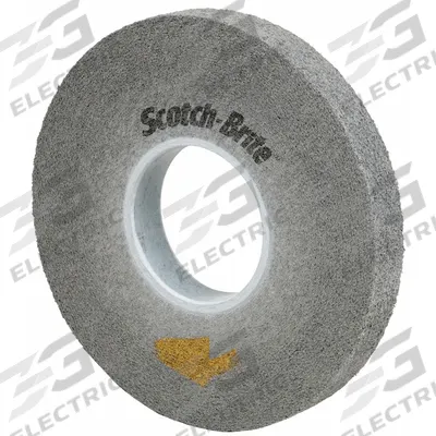 SCOTCH-BRITE Convolute Wheel: 8 in Dia x 3/8 in W, 3 in Arbor, Silicon Carbide, Fine - Deburring Wheels for Stainless Steel & Nickel Alloys