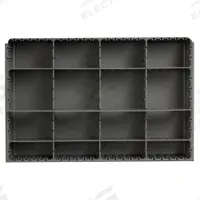 Compartment Drawer Insert: 18 in x 12 in x 3 in, 16 Compartments, 6 Dividers, Gray (MPN 124-95-EXL-IND). Key specifications — Color: Gray; Removable Dividers: (3) Side to Side; Compatible Manufacturer Model Number: 123-95; Brand: DURHAM MFG.