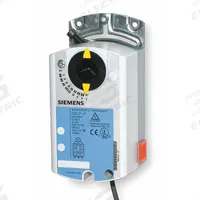 Actuator: Dampers, Floating Point, Non-Spring Return, 44 in-lb, 24V AC, NEMA 2 / IP54 (MPN GDE131.1P). Key specifications — Manufacturer Part Number: GDE131.1P; Shaft Type: Set Screw Shaft Coupling; Shaft Rotation: CW/CCW; Stroke Degree: 90°; Plenum Rating: Plenum Rated; Input Voltage: 24V AC; Brand: SIEMENS; For Use With Building Automation Systems: Building Automation System Compatible.