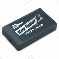 Magnetic Key Hider: Plastic, Black, 1 in Ht, 3 3/4 in Wd, 5 1/2 in Dp, Case Hider, Surface Mount (MPN 91201). Key specifications — Brand: LUCKY LINE PRODUCTS; Hider Style: Case; Color: Black; Mounting Location: Surface; Material: Plastic; Mounting Style: Magnet.