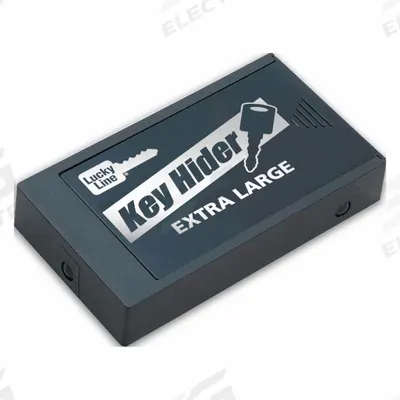 LUCKY LINE PRODUCTS Magnetic Key Hider: Plastic, Black, 1 in Ht, 3 3/4 in Wd, 5 1/2 in Dp, Case Hider - Key Hiders