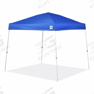 E-Z UP Canopy Tent: 10 ft Overall Lg, 10 ft Overall Wd, 8 7/8 ft Overall Ht, Powder Coated - Pop-Up Canopy Tents