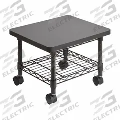 SAFCO Fax/Printer Stand: Black, 13 1/2 in Overall Ht, 19 in Overall Wd, 16 in Overall Dp, 1 Shelves (MPN 5206BL)