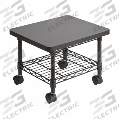 SAFCO Fax/Printer Stand: Black, 13 1/2 in Overall Ht, 19 in Overall Wd, 16 in Overall Dp - Media Carts