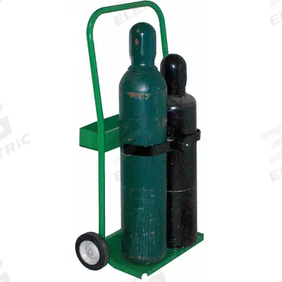 SAFTCART Cylinder Hand Truck: 200 lb, Side by Side, 2 Cylinder - Welding Cylinder Hand Trucks