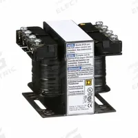 SCHNEIDER ELECTRIC Control Transformer: 600V AC, 120V AC, Plate, 50 VA, Single Phase (MPN 9070T50D5). Key specifications — Brand: SCHNEIDER; Input Voltage: 600V AC; Mounting Location: Plate; Output Voltage: 120V AC; Phase: Single.