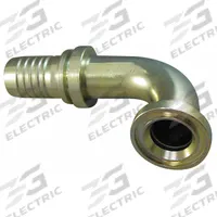 AEROQUIP Hydraulic Flange Fitting: 2 in Hydraulic Hose I.D., 2 in Hydraulic Flange Size, Steel (MPN 1S32FLB32). Key specifications — attr95970: 90° Elbow; attr95968: Steel; attr98911: AEROQUIP.
