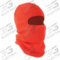ERGODYNE Balaclava: Balaclava, Orange, Universal, Balaclava, Acrylic, Ears/Head/Mouth/Neck (MPN 6829). Key specifications — Includes Lining: No; Style: Balaclava; Lining Material: Acrylic; Areas Covered: Head; Adjustment Type: Stretch Knit; High Visibility: Yes; Pattern: Solid; Color: Orange.