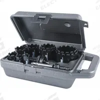 MORSE Hole Saw Kit: 11 Pieces, 1 15/16 in Max. Cutting Dp, Carbide Grit, 5/6 Teeth per Inch (MPN MHSG100). Key specifications — attr1098178: 5/6; attr1098172: MORSE.