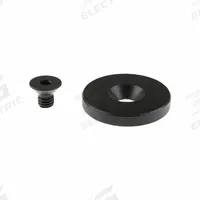 PCS Shoulder Plate: Steel, Black Oxide, 0.75 in Outside Dia, 3/16 in Thick, 1/4"-20 Thread Size (MPN SP-07). Key specifications — attr1132710: Black Oxide; attr1132714: Hardened; attr1132723: Precision Ground; attr1132724: Grade 4140; attr1132878: +0.000/-0.002 in; attr1132879: 1/4"-20; attr1132725: Steel; attr1110851: PCS.