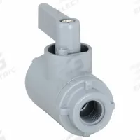 APPROVED VENDOR Manual Two-Way Ball Valve: 1/8 in, PVC, Straight, FNPT x FNPT, Full Port Ball Port (MPN 5744190). Key specifications — Brand: APPROVED VENDOR; Handle: Wedge.