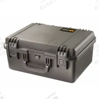 PELICAN Protective Case: 13 in x 18 in x 8 3/8 in Inside, No Foam, Black, Stationary, 7 lb Wt (MPN IM2450-X0000). Key specifications — Closure Type: Padlock Hasp; Brand: PELICAN; Carry-On Size: No.