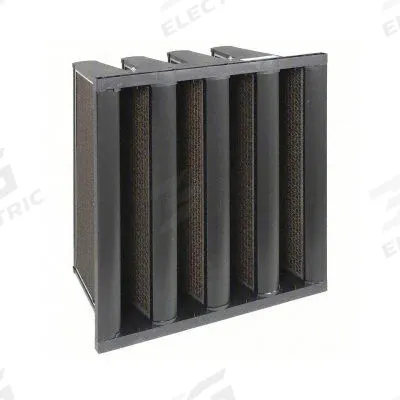 GRAINGER V-Bank Air Filter: 24 in x 24 in x 12 in, Fiberglass, Single Header - MERV 15 V-Bank Air Filters