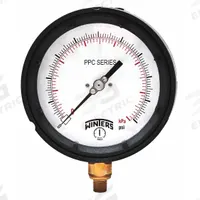 WINTERS Process Compound Gauge: 0 psi to 30 psi, Reflective White, 4 1/2 in Dial, 1/4 in NPT Male, 4 (MPN PPC5121WBW). Key specifications — Brand: WINTERS; Pointer Color: Black; Accuracy: ±0.5%; Dial Color: Reflective White; Gauge Wetted Parts: Brass / Bronze; Case Material: Phenolic; Vibration Resistance Properties: Liquid-Filled; Pressure Range: 0 psi to 30 psi.