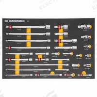 GEARWRENCH: 1/2 in_1/4 in_3/8 in Input Drive Size, Full Polish Chrome, Locking Included, Std (MPN 86523). Key specifications — attr1204978: Not Insulated; attr1204980: Locking Included; attr1204984: GEARWRENCH; attr1204970: Full Polish Chrome.