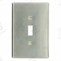 LEVITON Wall Plate: Toggle, 1 Gang, Silver, Jumbo Size (MPN 84101). Key specifications — Brand: LEVITON; Material: Stainless Steel.