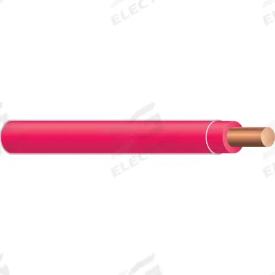 SOUTHWIRE Building Wire: Copper, 18 AWG, 1 Conductors, Solid, Red, 500 ft Lg - Copper TFN/TFFN Building Wires