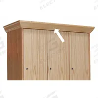 HALLOWELL Crown Molding: 36 in x 3/4 in x 4 in, For 36 in Locker Wd, For 12 in Locker Dp, Red Oak (MPN WCM36W-RO). Key specifications — Manufacturer Part Number: WCM36W-RO; Brand: HALLOWELL; Material: Furniture Grade Plywood With Veneer; Product Type: Front Crown Molding; Color: Red Oak.