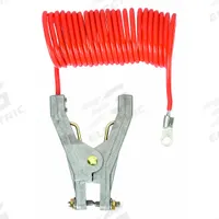 APPROVED VENDOR Coiled Grounding Wire: Hand Clamp/Terminal, 5 ft, PVC, Orange (MPN RAC-5). Key specifications — Conductor Material: Galvanized Steel; Connector Types: Hand Clamp; Clamp Opening Span: Hand Clamp 3/4 in; Brand: APPROVED VENDOR; Terminal Screw Size: 1/4 in; Wire Length: 5 ft; Manufacturer Part Number: RAC-5.