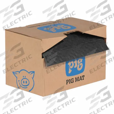 PIG Sorbent Roll: 80 ft Lg, 16 in Wd, Black/Gray, Polypropylene, 80 ft Roll Lg - Sorbent Rolls