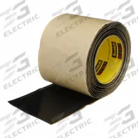 3M Electrical Tape: 4 in Wd, 3 3/8 yd Lg, 90 mil Thick, Vinyl, Mastic, 600 V Volt Rating, Black (MPN 11222). Key specifications — Series: 2210.
