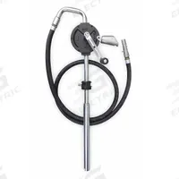 DAYTON Hand Pump: Rotary Action, Pump with Hose & Nozzle, Cast Iron Housing, 10.67 oz per stroke (MPN 4VCR3). Key specifications — Brand: DAYTON; Housing Material: Cast Iron; Maximum Flow Rate: 10.67 oz per stroke; Seal Material: Graphite.