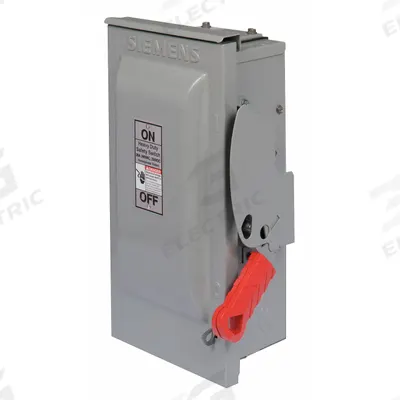 Siemens Safety Switch: Fusible, 60 A, Three Phase, 240V AC, Galvanized Steel - Fusible Safety Switches