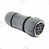 SOURIAU Electrical Connector: Trim Trio UTGX 14, Plug with Cable Gland, 6 + Ground Contacts, 10 A (MPN UTGX6JC147SSCR). Key specifications — attr1043586: 16 AWG; attr1043574: Contacts Included; attr1043578: Screw; attr1020114: SOURIAU; attr1043080: 1/3 Bayonet; attr1043085: IP69K; attr1043079: Trim Trio UTGX; attr1043575: Female.