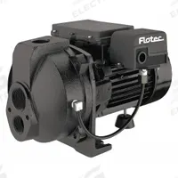 FLOTEC Convertible Well Jet Pump: Cast Iron, Single Phase, 115/230V AC, 1/2 hp, 9 gpm, 10 ft Head (MPN FP4205). Key specifications — Brand: FLOTEC; Rated Voltage: 115/230V AC; Includes: Jet Kit; Ejector Included: Ejector Included; Ejector: Included.