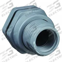 HAYWARD Bulkhead Tank Fitting: CPVC Body, 3/4 in Female Socket Inside, FKM Gasket (MPN BFAS2007CFS). Key specifications — Fitting Material: CPVC; Brand: HAYWARD.