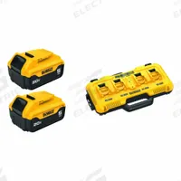 DEWALT Battery and Charger Kit: 20V MAX*, 5 Ah, 2 Batteries Included, Charger Included, 20V DC (MPN DCB205-2/DCB104). Key specifications — attr1278107: Not Oil-Resistant.